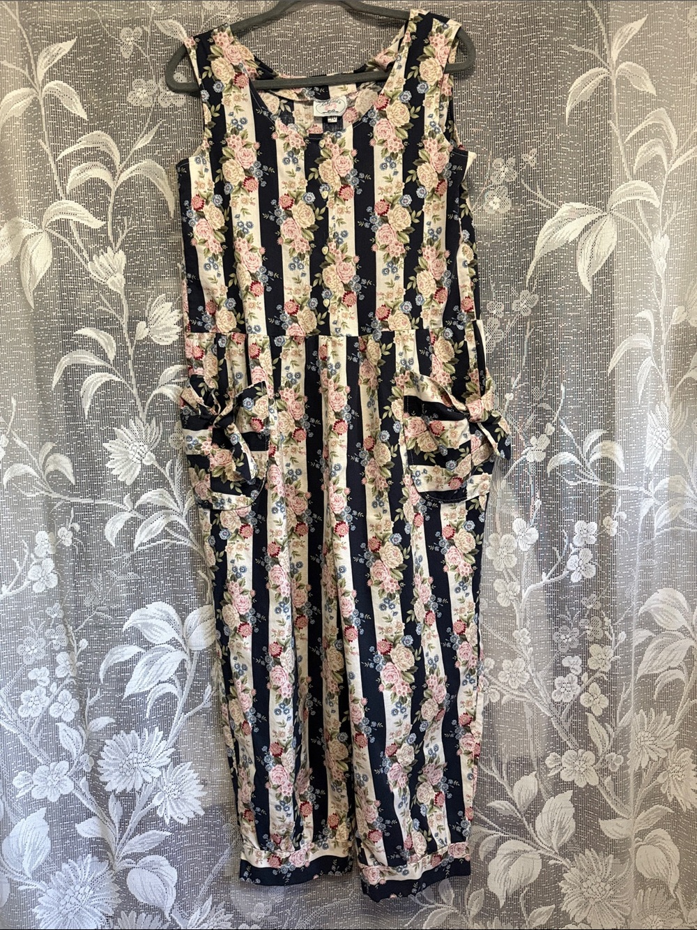 Vintage Ashfields Striped Floral Jumpsuit